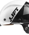 Profile view of Carbon Fiber Reinforced Resin Shell Camo Cap With Dope Brim Grip and oversized ratcheting dial in black camo.