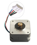 FYSETC Neptune3 Pro NEMA 17 stepper motor with brass gear and integrated wire harness, front view