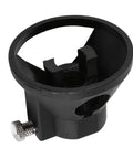 Heavy Duty Drill Locator Positioner Kit Featuring Premium Steel Burrs And Bits For Precision Wood Carving Slotting Milling Reaming Work With Smooth Black Silver Finish In Durable 11 Piece Set showing a close-up view of the drill locator attachment with adjustable features.