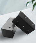 20 Pack Deck Railing Brackets For 2x4 Wood Posts One And A Half Inch Black Powder Coated Carbon Steel Connectors with mounting holes