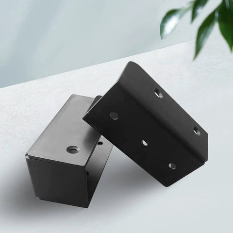 20 Pack Deck Railing Brackets For 2x4 Wood Posts One And A Half Inch Black Powder Coated Carbon Steel Connectors with mounting holes
