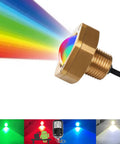 Underwater Boat Drain Plug Light With App Control, RGBW 4 In 1 LED, IP68 Waterproof Bronze Marine Housing, Half Inch NPT Thread
