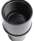 2 Inch Threaded Swivel Vacuum Cuff To 2 Inch Female Slip End Adapter Black For Spiral Wound Vacuum Hoses Left Hand Thread Heavy Duty Connector Built For Quick Connect In Home Garage And Workshop Cleaning, black PVC threaded cuff