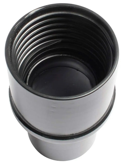 2 Inch Threaded Swivel Vacuum Cuff To 2 Inch Female Slip End Adapter Black For Spiral Wound Vacuum Hoses Left Hand Thread Heavy Duty Connector Built For Quick Connect In Home Garage And Workshop Cleaning, black PVC threaded cuff