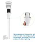 Outdoor Weather Station Mount for Tempest, Weatherproof Aluminum Alloy With 1/4-20 Threaded Screw Mount, No Fuss Drill Hole Installation, 1 Pack White