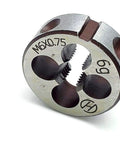 Heavy Duty HSS Metric Threading Kit With M6 X 0.75mm Taper And Plug Tap, close-up of metal die for thread cutting.