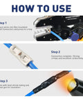 Guide on using Non-Insulated DIY-Friendly Butt Connectors Kit With 100 Pcs Tinned Copper Uninsulated Wire Connectors For Auto And Marine Use AWG 22-16 Chamfered Entry For Easy Wire Insertion