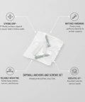 Hollow Wall Mount Kit With PP Plastic Anchors And Steel Screws For Drywall shown with packaging, expansion plugs visible.