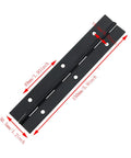 Heavy Duty Stainless Steel Piano Hinge Set Includes 6 Inch Metal Continuous Hinges And 24 Rustproof Screws measuring 6 inches in sleek black.