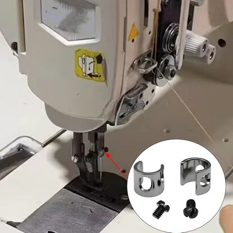 2 Set Needle Bar Thread Guard And Screw Kit 103-08609 And SS-7080510-TP for DNU-1541 sewing machines with parts shown