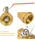 Heavy Duty Brass Ball Valve One Half Inch Female Thread Tough As Nails Industrial Pipe Fitting High Pressure Water Oil Gas Lines smooth handle and easy maintenance.