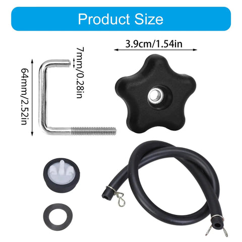 Upgrade Your Snow Blower Game With Durable Metal Handle Knob And Washer Kit For 621 and 721 Models, Ensuring Smooth Operation During Winter Chores. product size with metal knob, washer, and cable parts