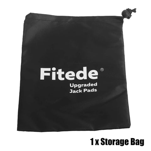 4 Pack Red Polyurethane Jack Pad Support Points For Porsche 911 924S 944 in a black storage bag by Fitede.