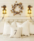 Two Pack Two In One Industrial Wall Sconce Lights Plug In Or Hardwired Antique Bronze Swing Arm Lamps in rustic bedroom