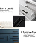 12 Pack Black Kitchen Cabinet Pulls 3 Inch Center To Center 5 Inch Total Length Modern T Bar Handles installed on drawers