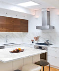 Modern kitchen with Large White Marble Contact Paper For Countertops Waterproof Self Adhesive Marble Peel And Stick Wallpaper