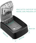Open 4 Digit Combination Key Lock Box Wall Mount With Resettable Code And 5 Key Capacity Heavy Duty Zinc Alloy And Steel Construction