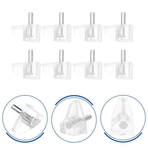 10 clear 20 piece plastic cabinet shelf pegs 3mm smooth surface pins for glass and wood shelves easy install display cabinet supports