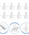 20 Pack 3mm Shelf Pegs For Cabinets And Shelves Smooth Burr Free Plastic Shelf Supports For Glass And Wood Easy Hand Installation