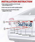 Zinc Alloy Chrome License Plate Frame Universal Car Accessory Slim Durable Design That Never Rusts Or Breaks With Metal Screws Chrome Caps And Screwdriver Kit For Easy Installation 1 Pack Silver