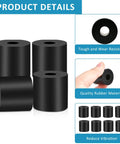 20 Piece Multi Use Rubber Spacers Set One Inch Outer Diameter Three Eighth Inch Inner Diameter One Inch Thick Anti Vibration Neoprene Bushings Tear Resistant Black Washers For Everyday Home And Car Fixups, black neoprene spacer set