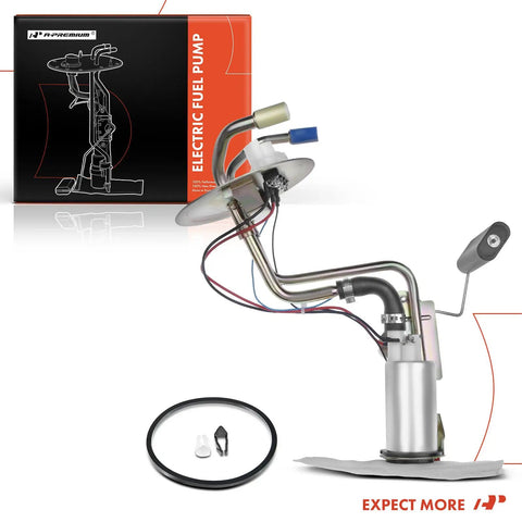 Premium Electric Fuel Pump Assembly For Ford E150 E250 E350 Econoline Club Wagon 89 91 with connectors and hardware components.