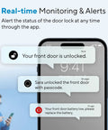 Real-time alerts on phone display for Bolt Pro WiFi Smart Deadbolt Lock With Apple Home Key Matter Support.