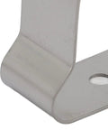 Rock Solid Heavy Duty Window Well Cover Clamps Plus Spring Clips Crafted From Cold Rolled Steel With Zinc Plating For Corrugated Metal And Plastic Wells Perfect For Any Outdoor Job Site To Secure Covers Tight and Tough 5 Pack close-up of zinc steel clamp