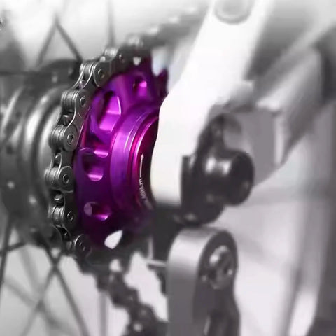 Single Speed Conversion Kit For Shimano HG Freehub With CNC 7075 Aluminum Cog and Spacer Set in use on bicycle wheel