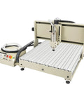 Pro Grade USB 4 Axis CNC Router Kit 6090 with 2.2KW variable frequency spindle and control box visible on the table.