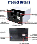 Product details of Automatic Wire Stripping And Twisting Machine For 5-60mm Cable Separation Brushing Tool, including adjustments and interfaces.
