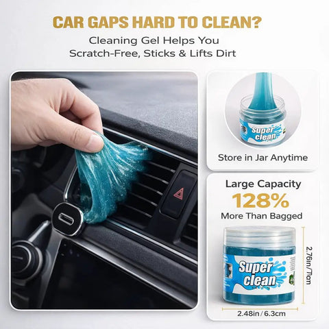Using cleaning gel from 8 Piece Car Detailing Kit With Boar Hair Brushes Ultra Soft Duster Microfiber Cloths Reusable 160g Cleaning Gel And Portable Organizer Bag For All Rides on car vent.