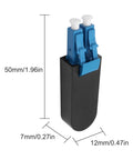 Duplex LC UPC Fiber Tester Loopback Plug For 9 By 125 Micron Singlemode Fiber Optic Cables Signal Test Adapter, blue housing