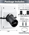 Knockout HVAC Wall Penetration Cover Kit That Slays Ugly AC Line Sets With Slick Split System Wall Sleeve Insulation Protector For Seamless Indoor Outdoor Air Conditioner Pipe Wrap And Ugly Foam Concealment In White, including ABS cover plates and rubber gaskets.