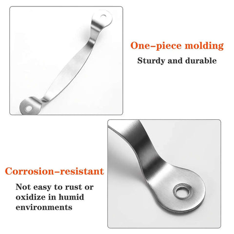 Close-up of Four Pack 3.5 Inch Stainless Steel Door Pull Handles With Screws, 76mm Center Spacing, one-piece molding detail.
