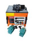 Job Site Ready 1/4 To 1 Inch Electric Rebar Bender With Dual Foot Switch For Heavy Duty Construction Tasks And Effortless 0 To 180 Degree Steel Bending 1700 Watt Beast with control panel and pedals.
