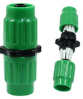 Expandable Garden Hose Repair Kit With Dual Channel Connectors For Three Quarter And Five Eighth Inch Hoses, green connectors