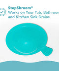 Universal Drain Stopper Plug Cover For Bathtub, Bathroom Sink, And Kitchen Drains, Aqua Finish, shown from above.