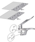 Diagram of Snap Fastener Kit With Plier Dies Screwdriver Awl And Storage Case Handy 100 Sets Of 12mm Caps In 9 Colors Includes T3 T5 T8