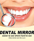 Durable Stainless Steel Dental Mirror For At Home Teeth Cleaning And Mouth Inspection With Storage Box Curved Head Reaches Hidden Spots