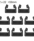 Outdoor Furniture Clips Set for Sectional Sofas, Plastic Patio Sofa Connectors, 8 Pack, Black, Fits 59mm Diameter