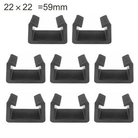 Outdoor Furniture Clips Set for Sectional Sofas, Plastic Patio Sofa Connectors, 8 Pack, Black, Fits 59mm Diameter