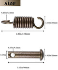Dimensions of Ultimate Hanging Kit For Egg Hammock Chair With Steel Spring Pin Plug Hardware And 500Lb Capacity shown