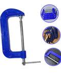 Heavy Duty 4 Inch Woodworking G Clamp With Quick Release Table Mount For Secure Workholding In Carpentry And Woodworking Projects A Solid Clamp That Delivers Strong Grip And Precise Results, shown in multiple uses
