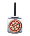 Perforated Aluminum Pizza Peel 12 Inch With Long Handle Lightweight Rectangle Turning Spatula Paddle For Oven Transfer holding pizza