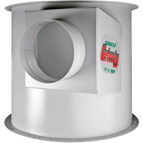 Rugged Seven Point Five Horsepower Three Phase Cyclone Dust Collector Delivers knockout suction with 10 inch intake port.
