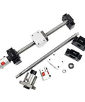 Top Shelf 900Mm Ball Screw Set With Single Nut Bk25 Bf25 Brackets And Torsion Coupling For Cnc Crews assembly components laid out.
