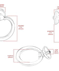 Origins Collection 2 Inch Furniture Ring Pull In Oil Rubbed Bronze For Cabinets Drawers And Furniture Pieces Durable Solid Construction With Classic Timeless Design Smooth Operation 51mm Diameter Ring Handle Perfect For Replacing Old Hardware product dimensions illustration with measurements.