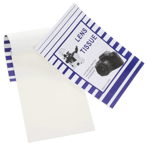 Lens cleaning paper, 100pcs, white 10x15 cm lens tissue sheets, two booklets for eyeglasses and cameras