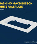 Washing Machine Outlet Box ABS Faceplate Replacement One Piece White Plastic Cover Durable ABS Construction